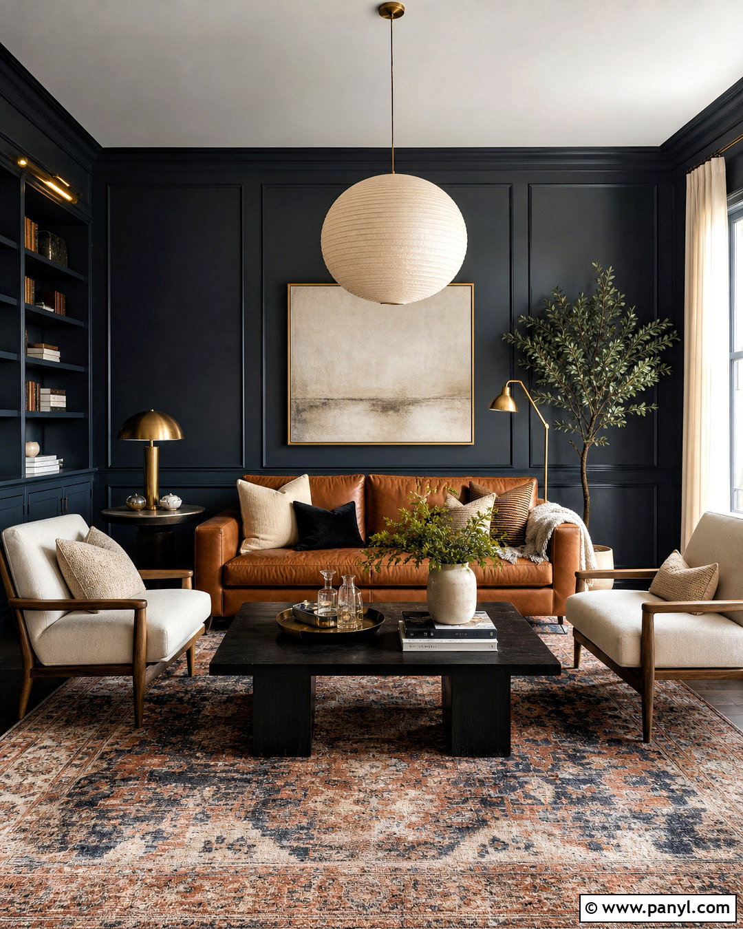 Dark Modern Living Room - 20 modern living room decor ideas