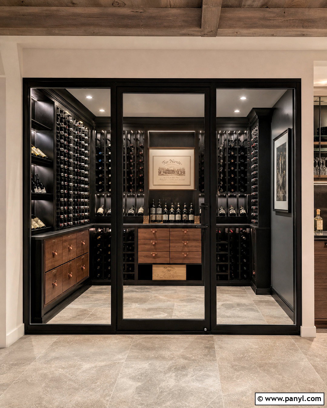 Dark Moody Wine Cellar - 20 simple wine cellar ideas