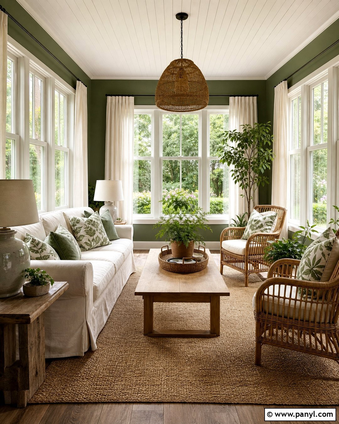 Dark Moss Green Sunroom Walls - 35 dark wall colors