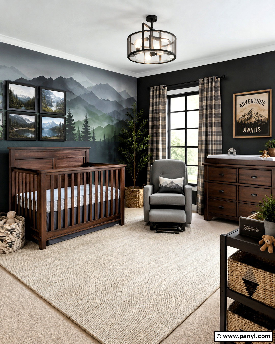 Dark Mountain Nursery - 20 dark nursery ideas