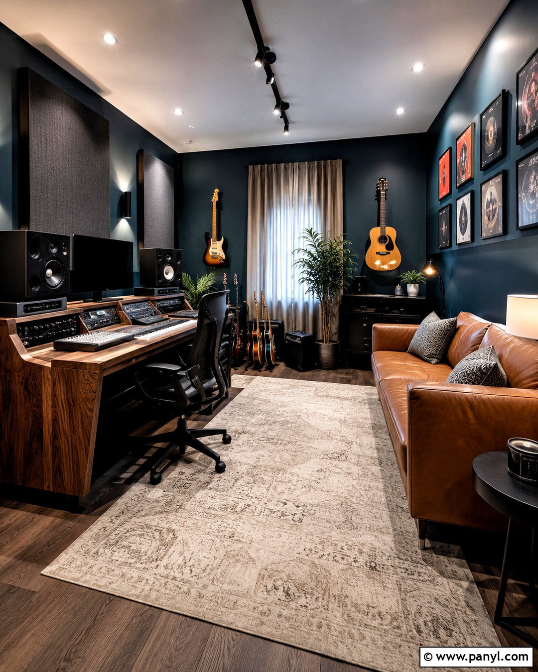 Dark Music Office Room - 20 music office room ideas