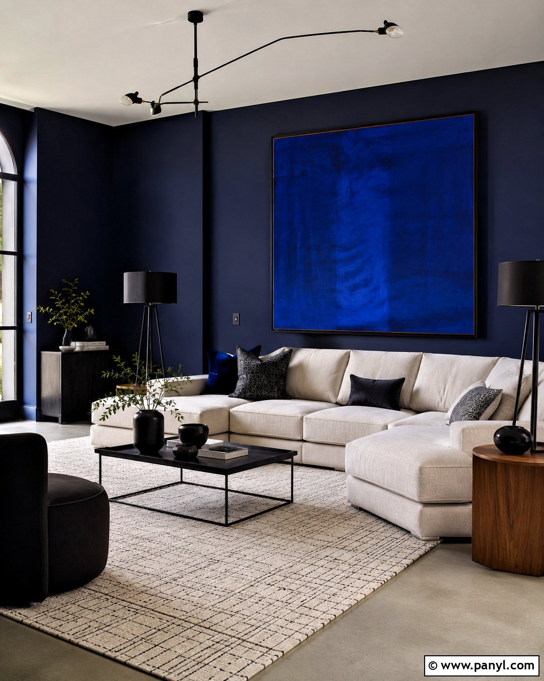 Dark Navy And Black Living Room - 20 dark navy living room ideas
