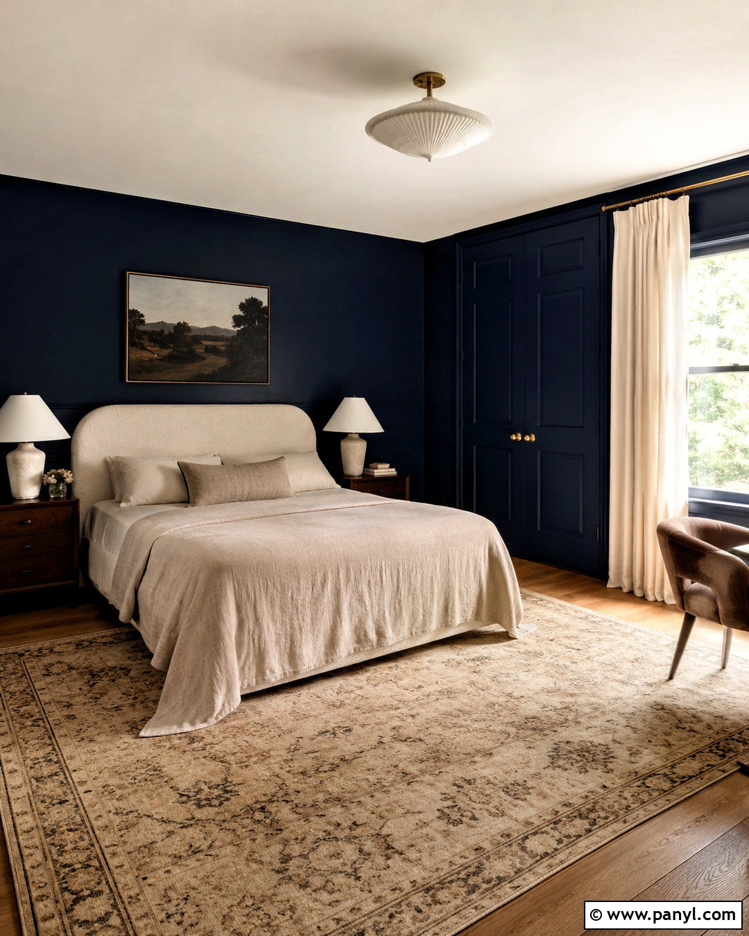 Dark Navy And Cream Bedroom - 20 dark navy bedroom ideas