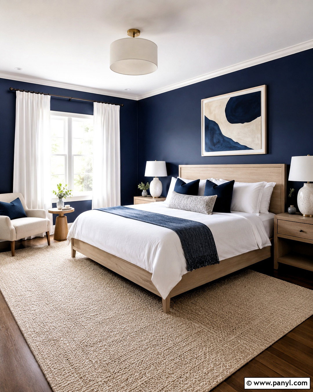 Dark Navy And White Bedroom - 20 dark navy bedroom ideas