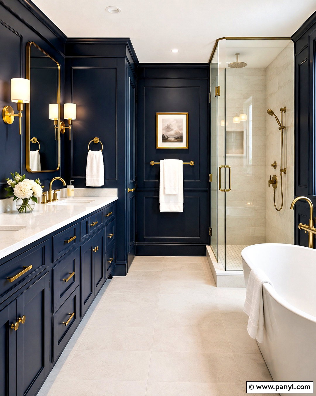 20 Dark Navy Bathroom Ideas for a Luxe, Spa-Like Escape