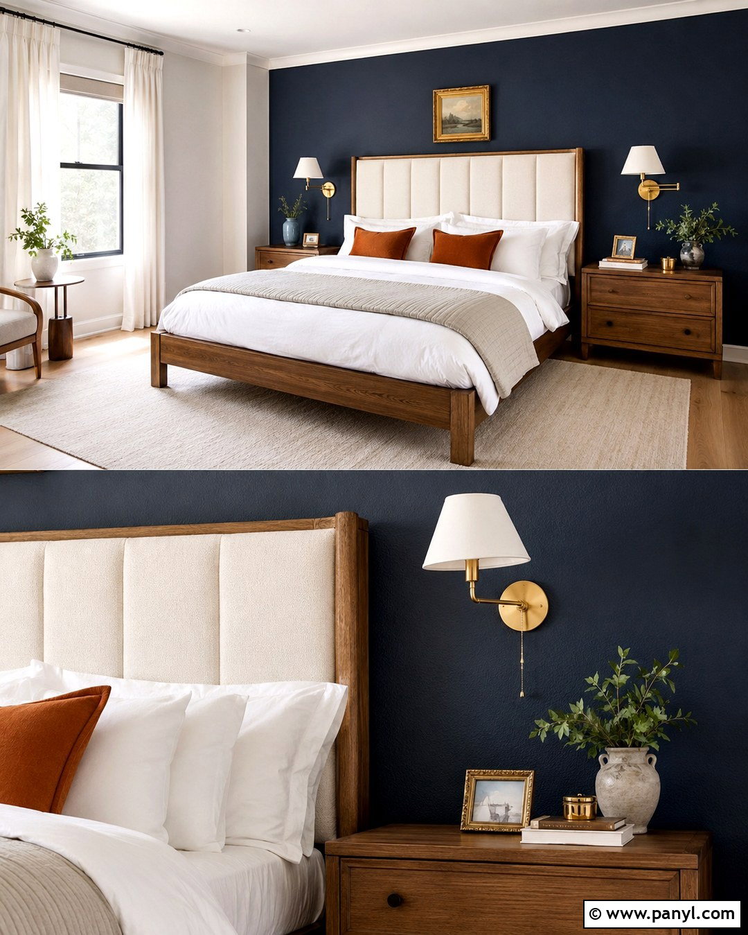 Dark Navy Bedroom Accent Wall - 20 Dark Paint Accent Wall Ideas