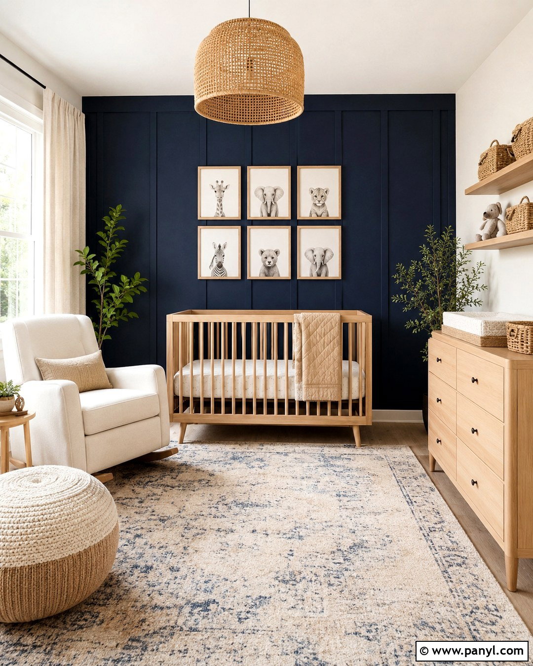 Dark Navy Blue Nursery Wall - 20 Dark Navy Blue Wall Ideas