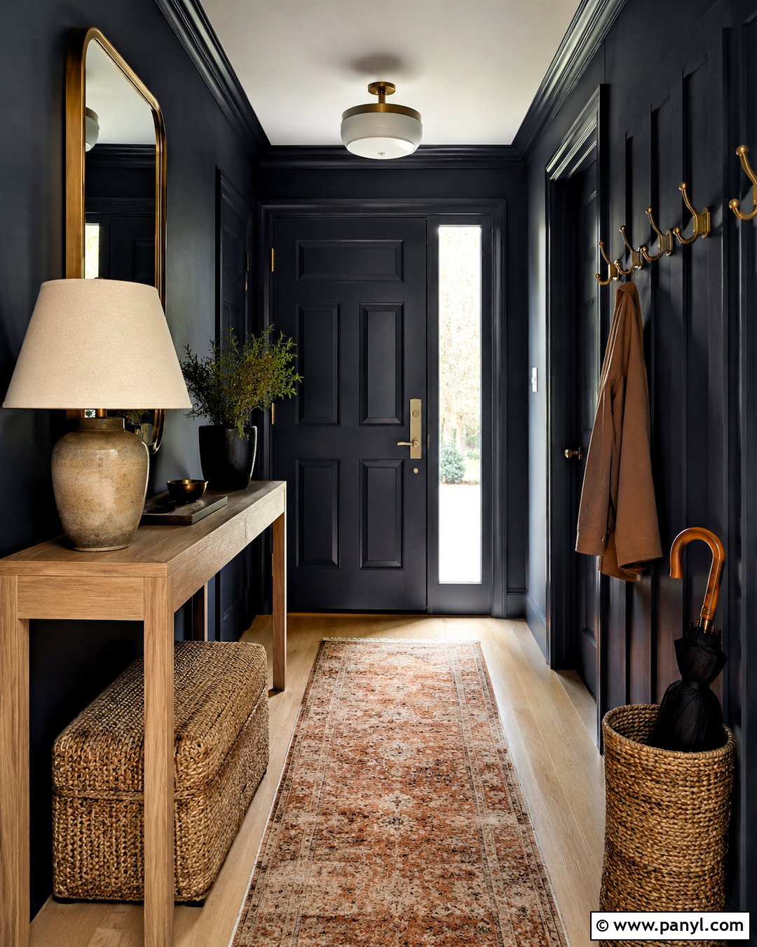 Dark Navy Entryway - 20 dark painted rooms