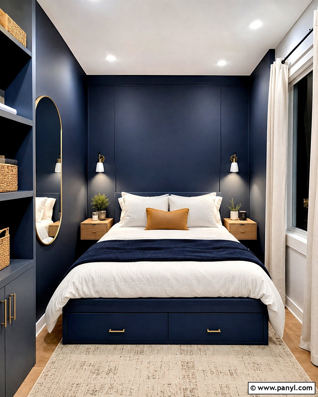 Dark Navy Wallpaper Bedroom - 20 dark navy bedroom ideas