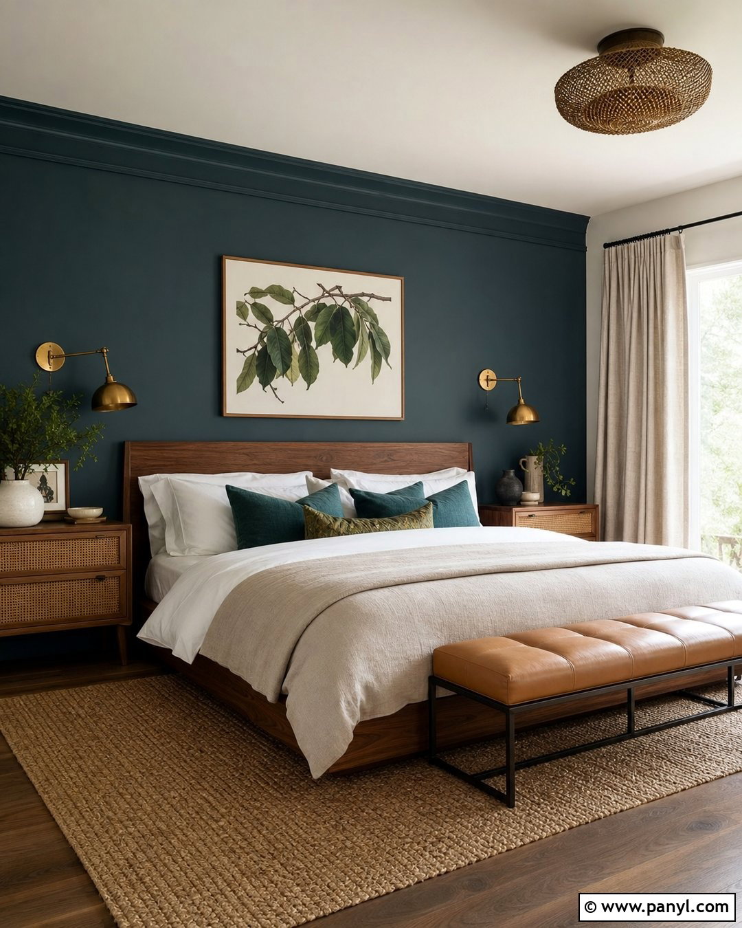 Dark Night Accent Wall Bedroom - 20 Sherwin William Accent Wall Ideas