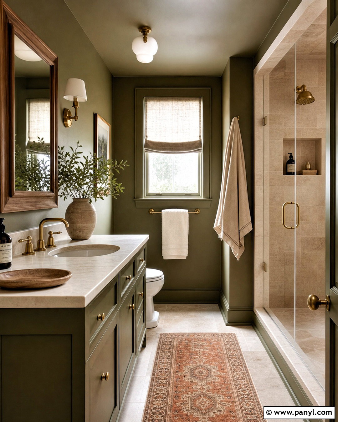 Dark Olive Bathroom Paint - 20 moody bathroom paint colors