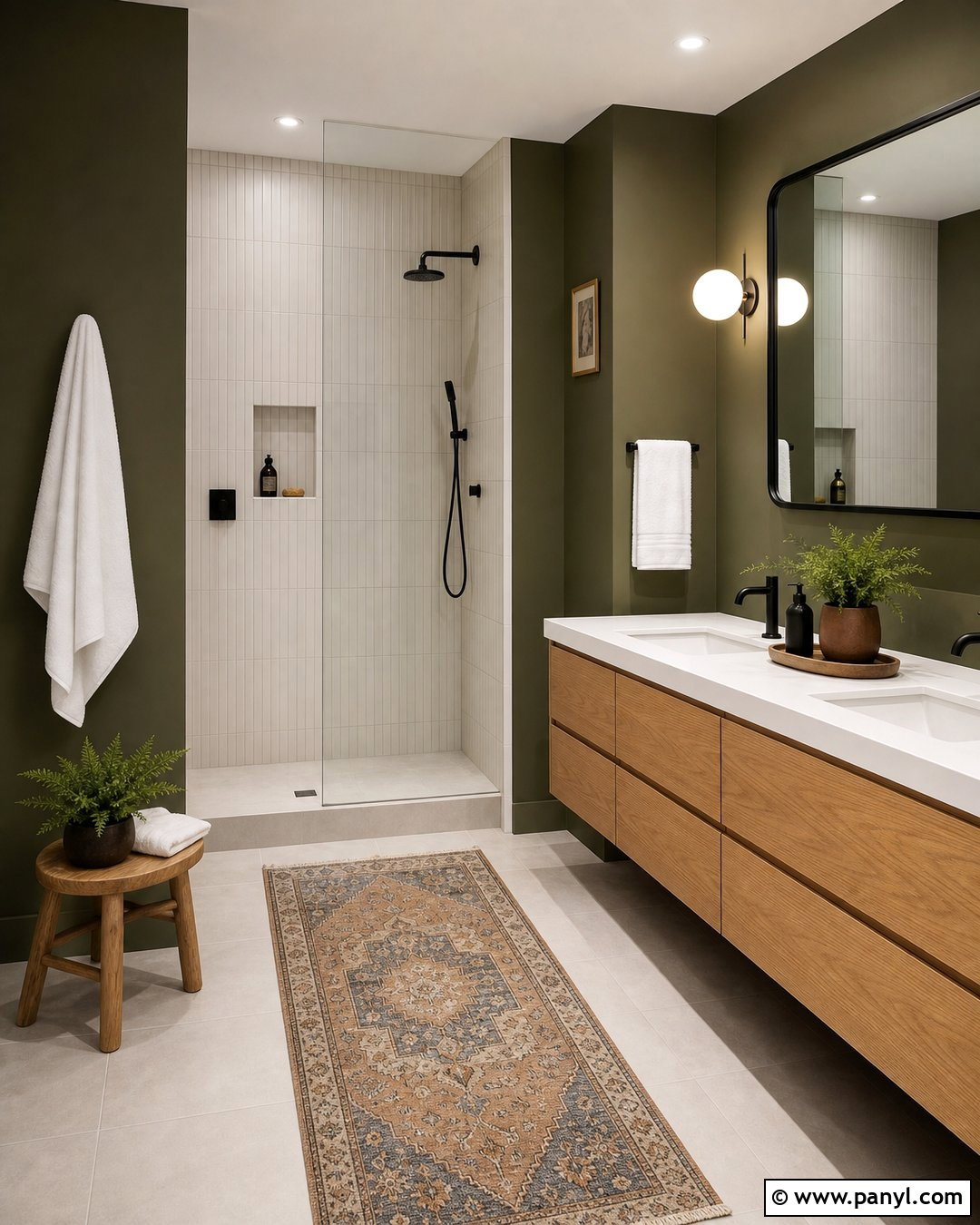 Dark Olive Bathroom Walls - 25 Dark Olive Walls