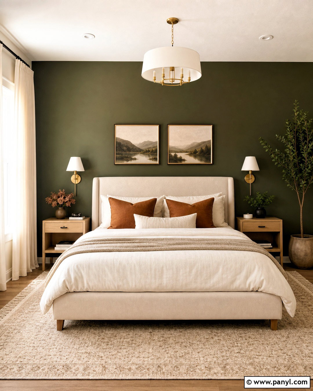 Dark Olive Green Bedroom Accent Wall - 20 dark olive green bedroom ideas