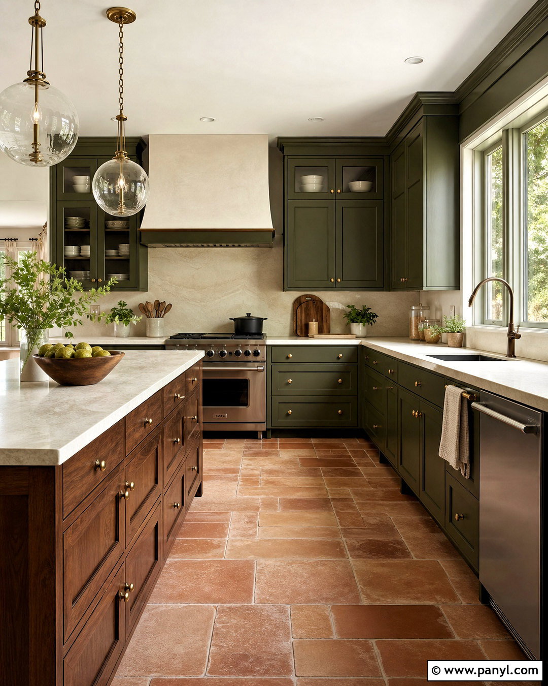 Dark Olive Green Kitchen - 20 kitchen design ideas