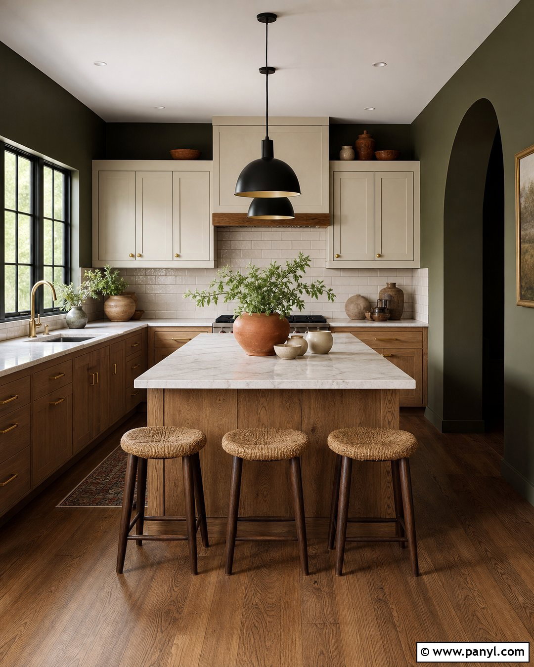 Dark Olive Kitchen Walls - 35 dark wall colors