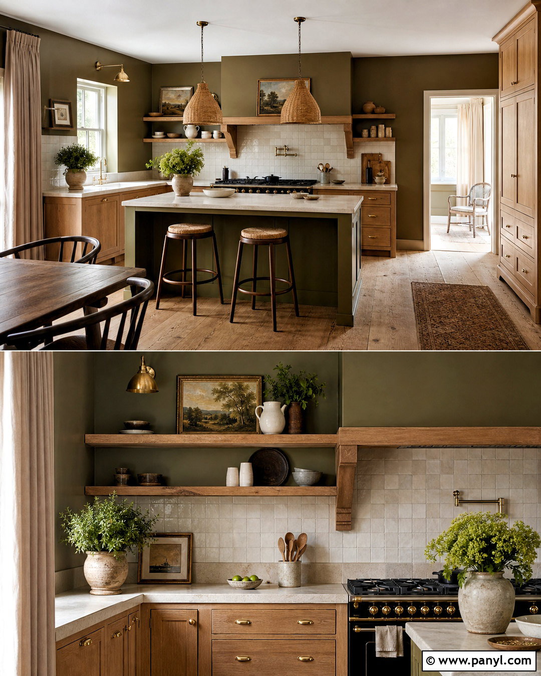 Dark Olive Kitchen Walls - 20 dark kitchen walls