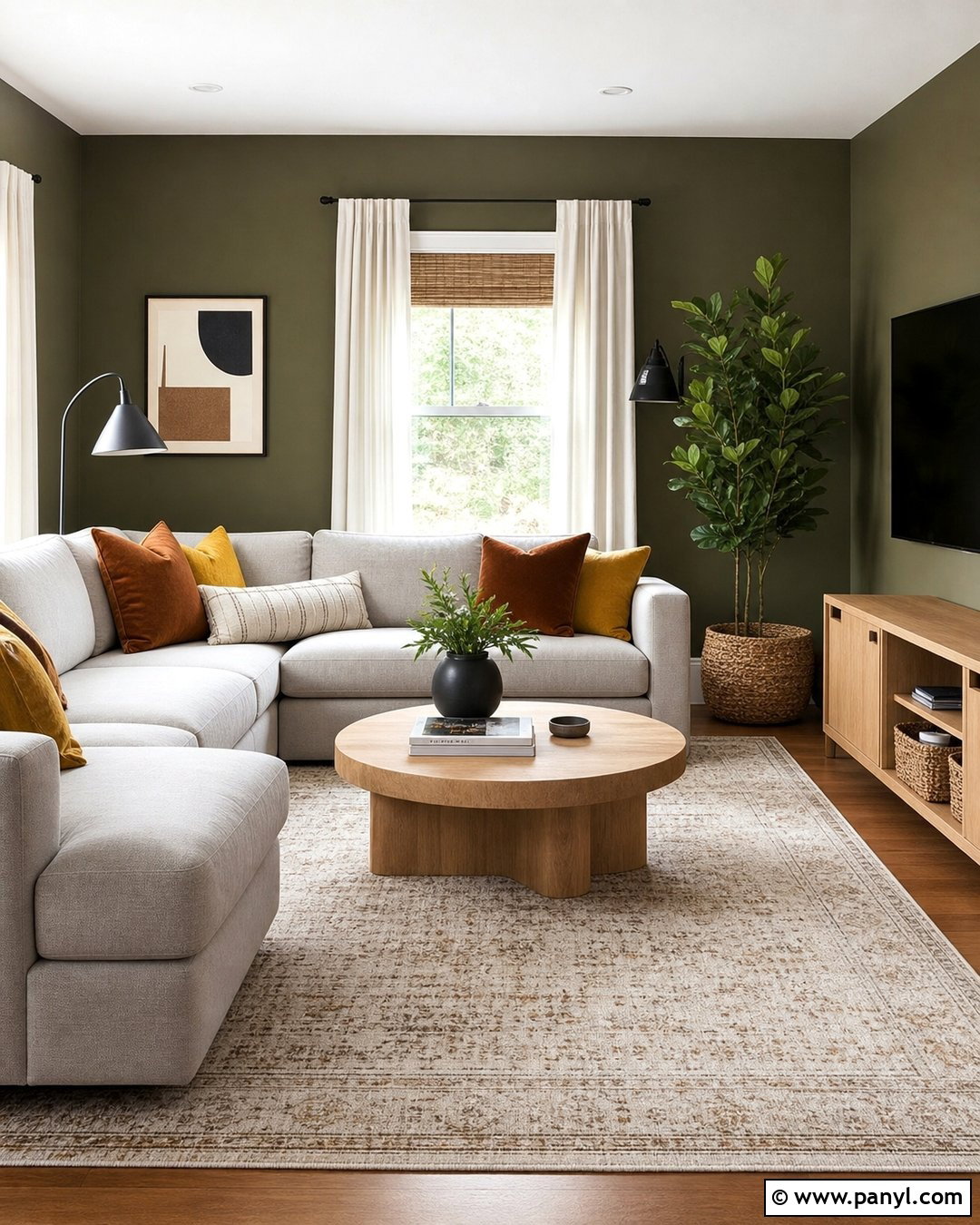 Dark Olive Living Room Walls - 25 Dark Olive Walls