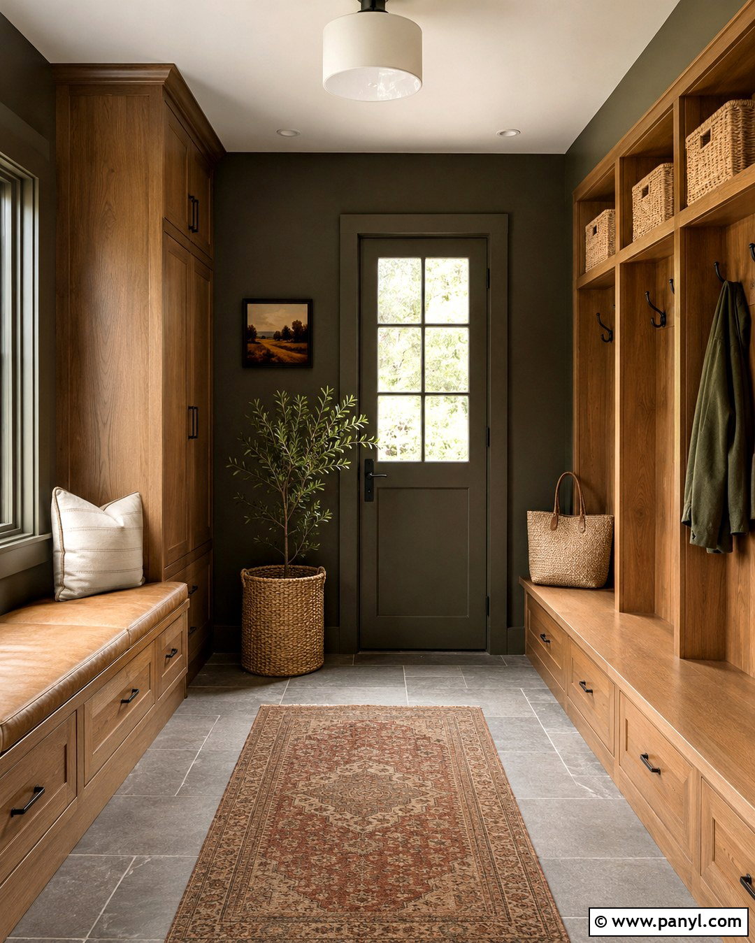 Dark Olive Mudroom Walls - 20 Dark Mudroom Wall Colors