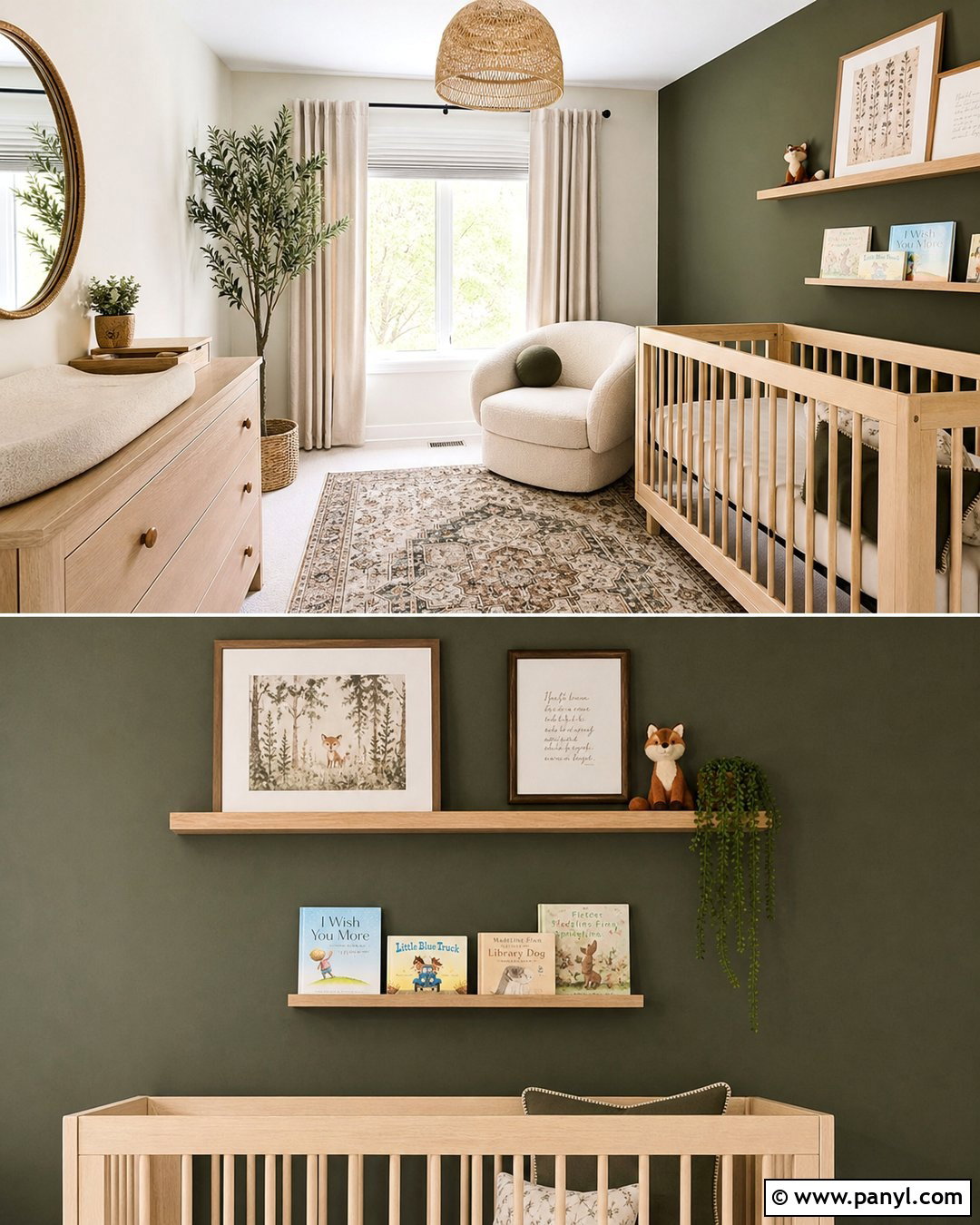 Dark Olive Nursery Accent Wall - 30 dark accent walls