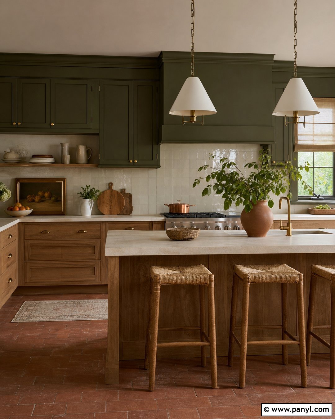 Dark Olive Wall Color Kitchen - 30 Moody Wall Color Ideas