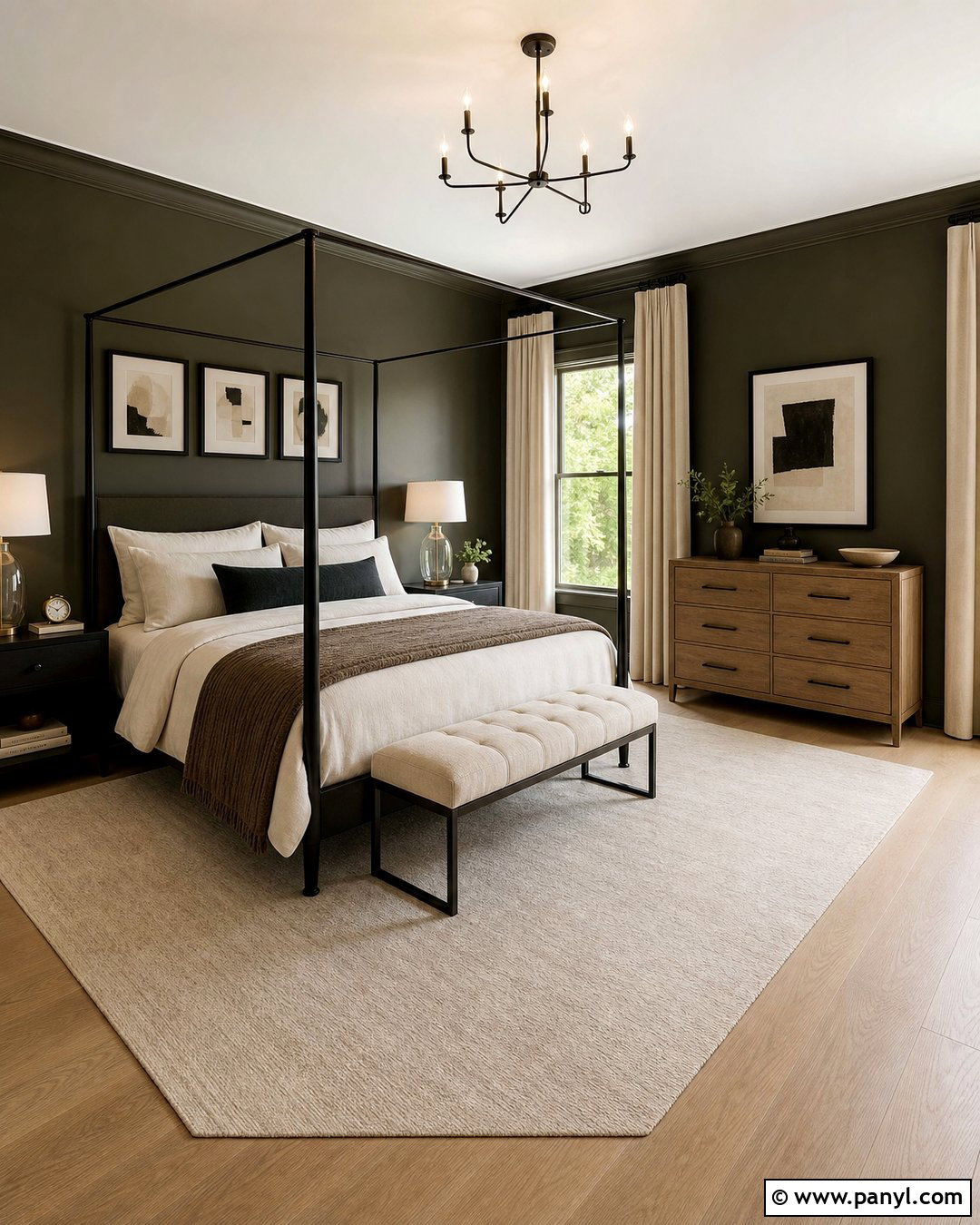 Dark Olive Walls With Black Accents - 25 Dark Olive Walls