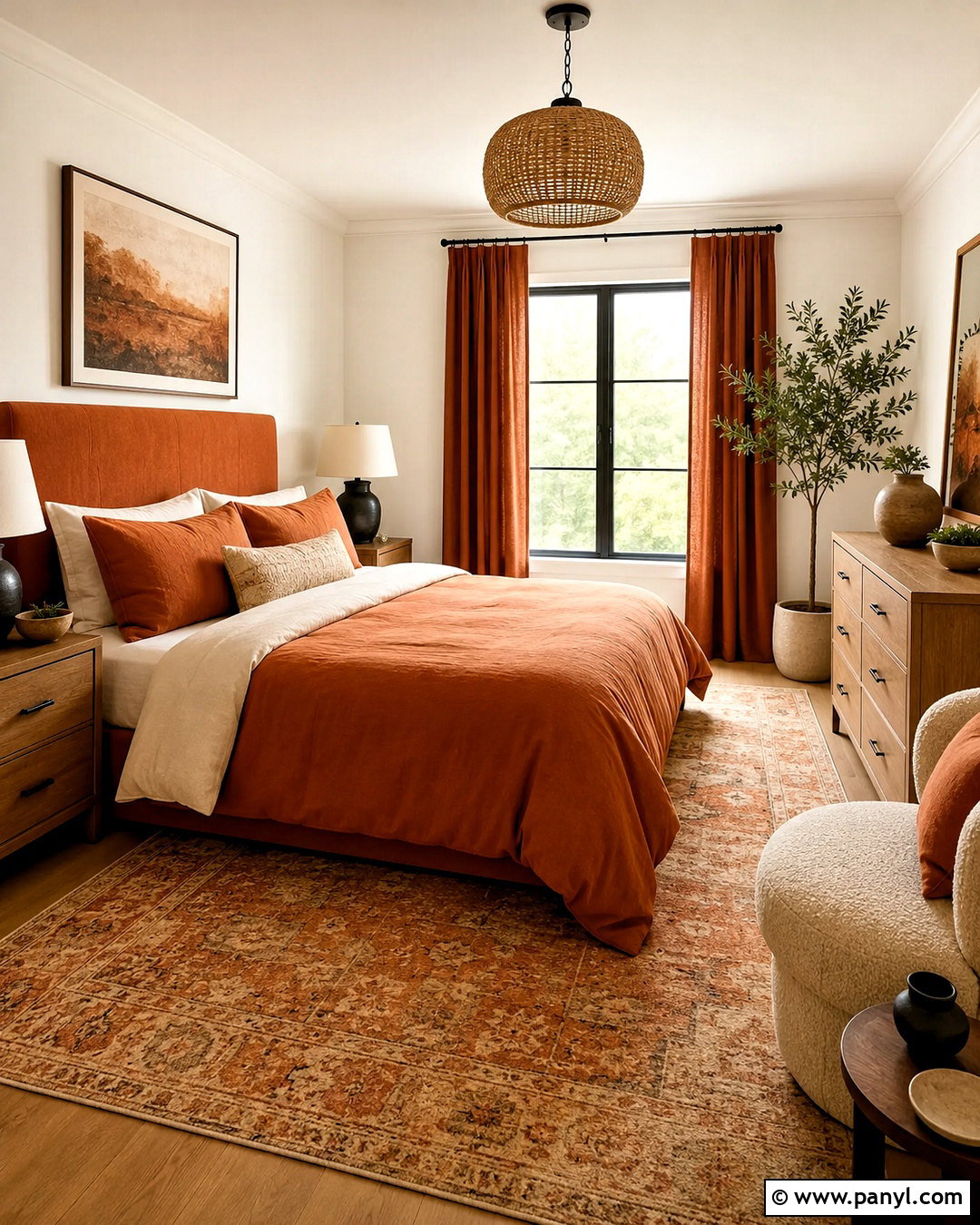 Dark Orange Bedroom With White Walls - 20 dark orange bedroom ideas