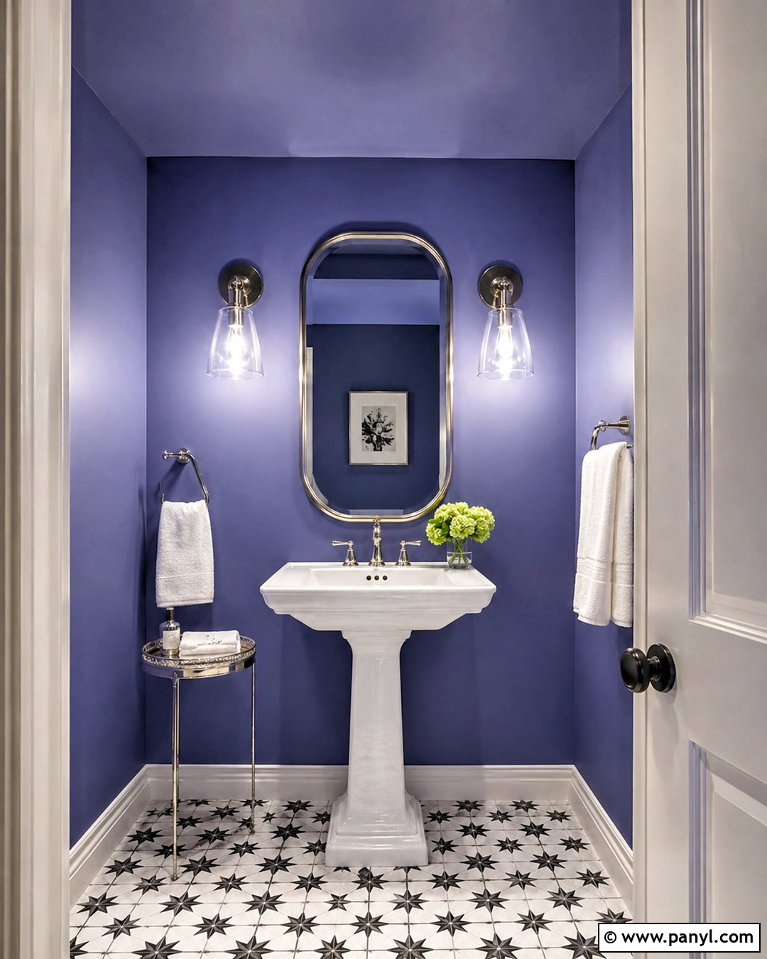 Dark Periwinkle Powder Room - 20 periwinkle colour ideas