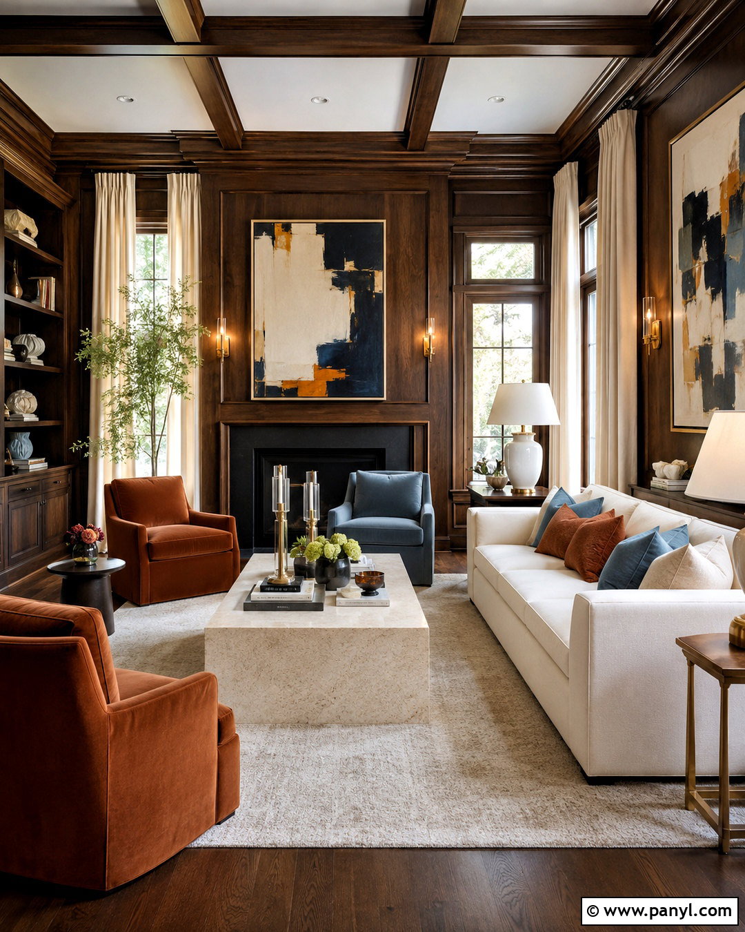 Dark Pine Walls Living Room - 20 pine walls living room ideas