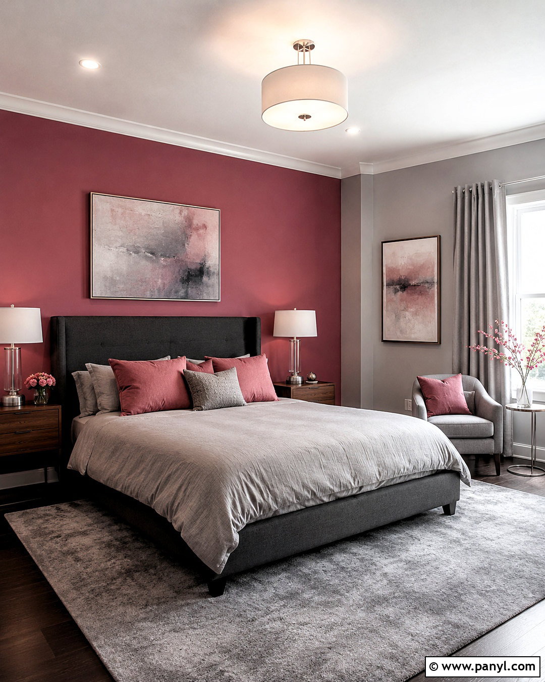 Dark Pink And Gray Bedroom - 20 dark pink bedroom ideas
