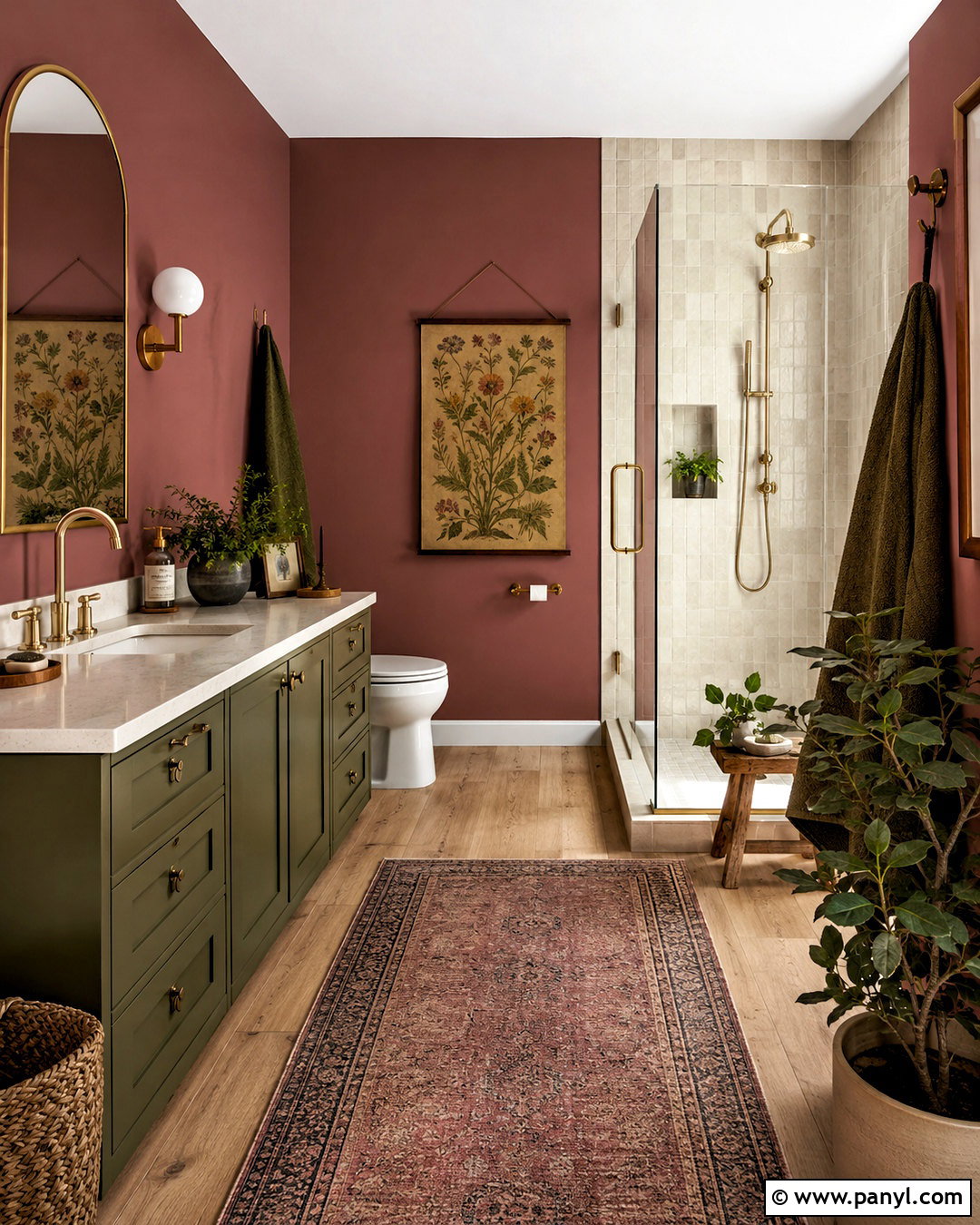 Dark Pink And Green Bathroom - 20 dark pink bathroom ideas