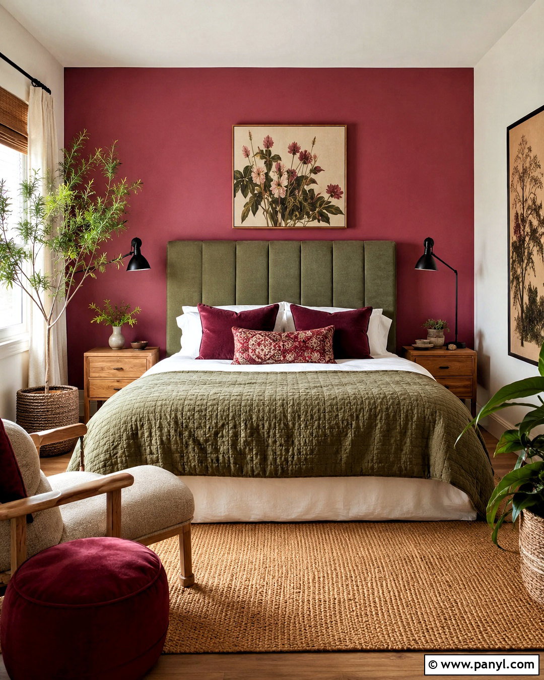 Dark Pink And Sage Green Bedroom - 20 dark pink bedroom ideas