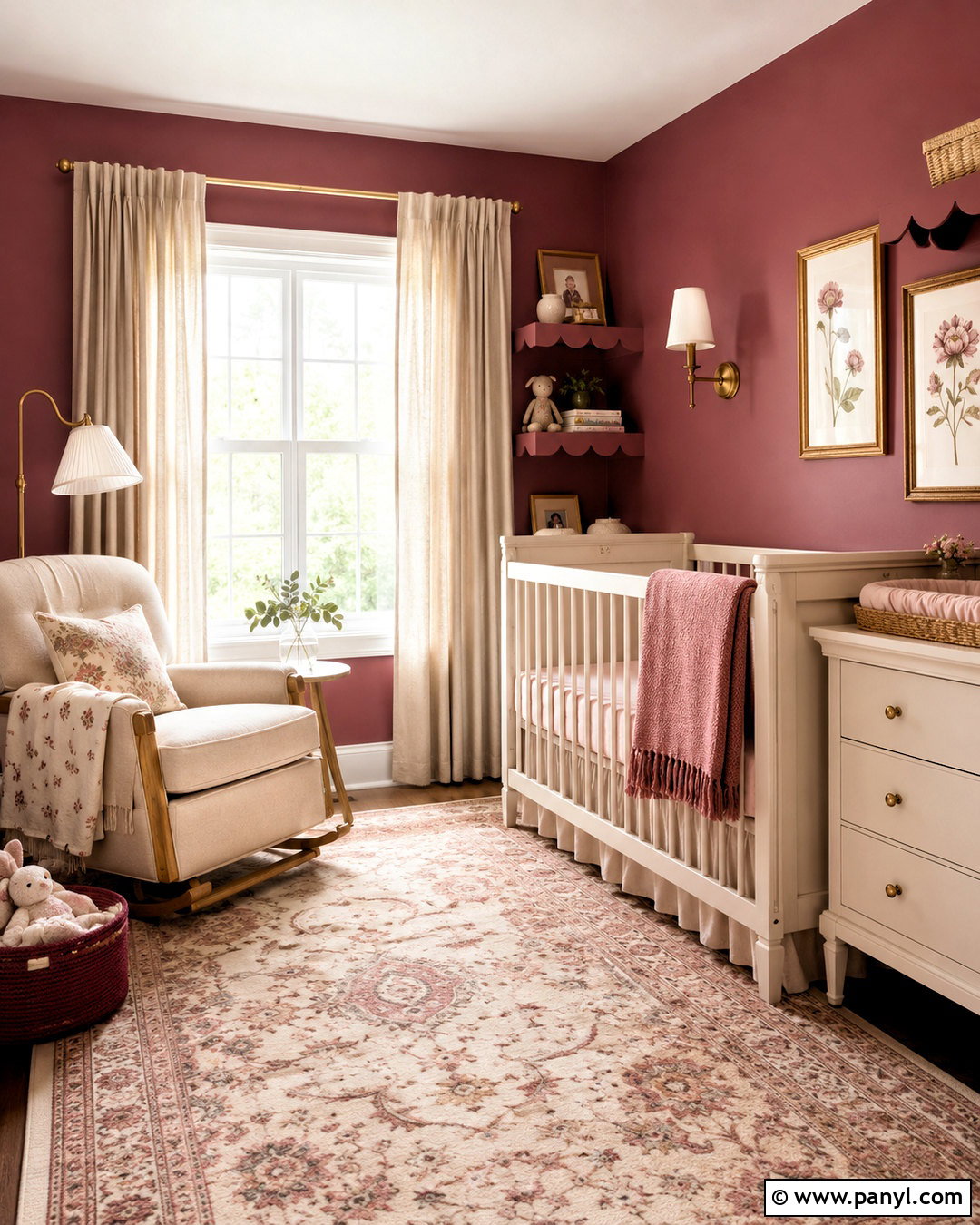 Dark Pink Baby Room - 20 dark baby room ideas