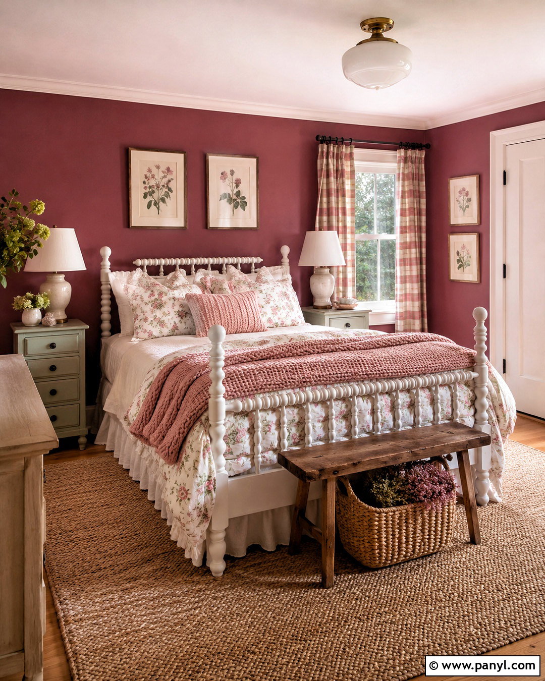 Dark Pink Cottage Bedroom - 20 dark pink bedroom ideas
