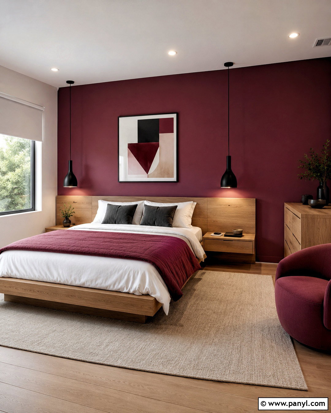 Dark Pink Modern Bedroom - 20 dark pink bedroom ideas