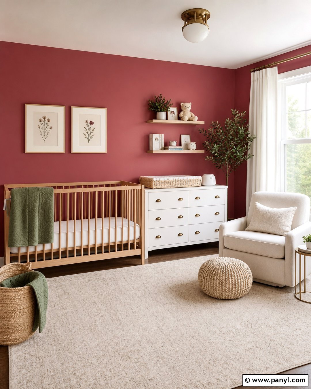 Dark Pink Nursery Accent Wall - 20 Accent Wall Nursery Girl Pink Ideas
