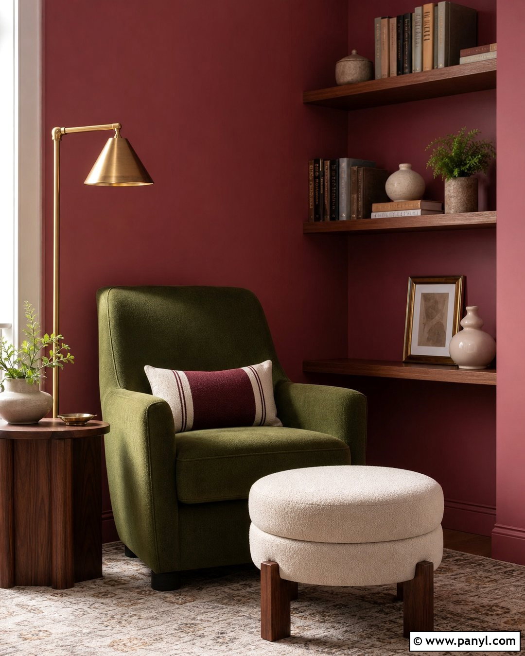 Dark Pink Reading Nook - 35 dark pink walls