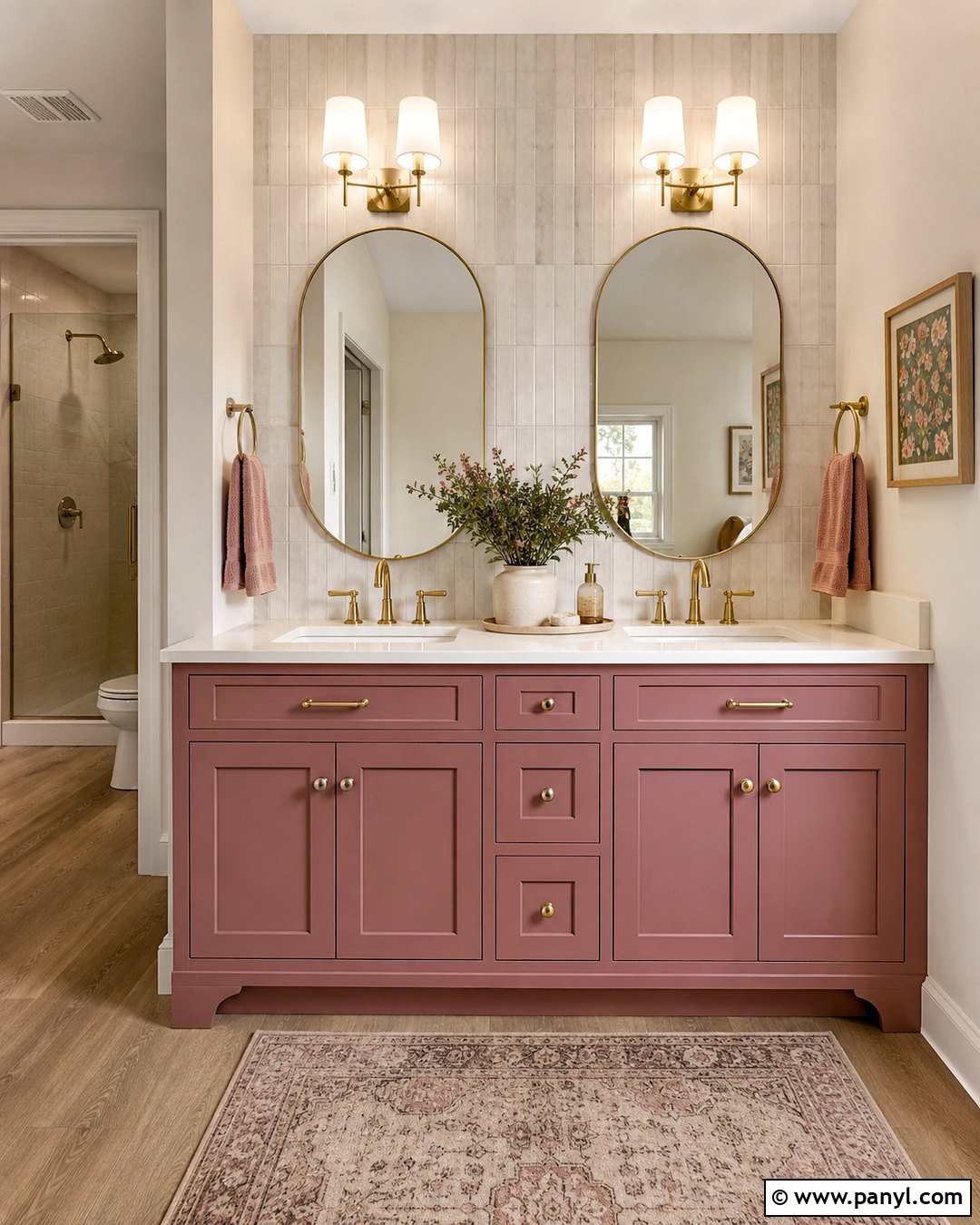 Dark Pink Vanity Bathroom - 20 dark pink bathroom ideas