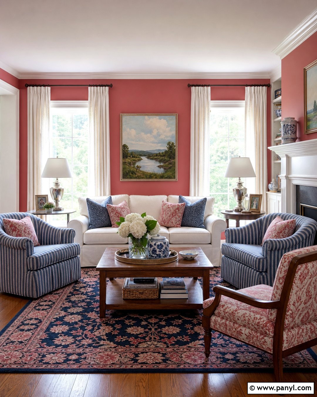 Dark Pink Walls With White Trim - 35 dark pink walls