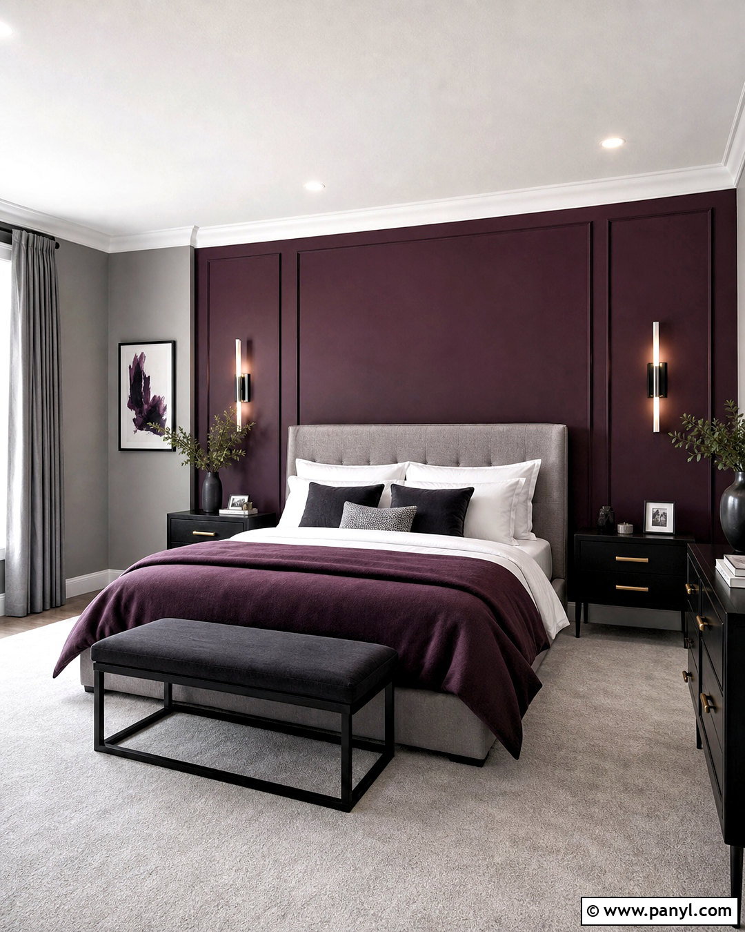 Dark Plum And Gray Bedroom - 20 dark plum bedroom ideas