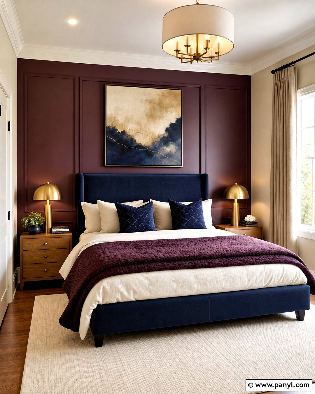 Dark Plum And Navy Bedroom - 20 dark plum bedroom ideas