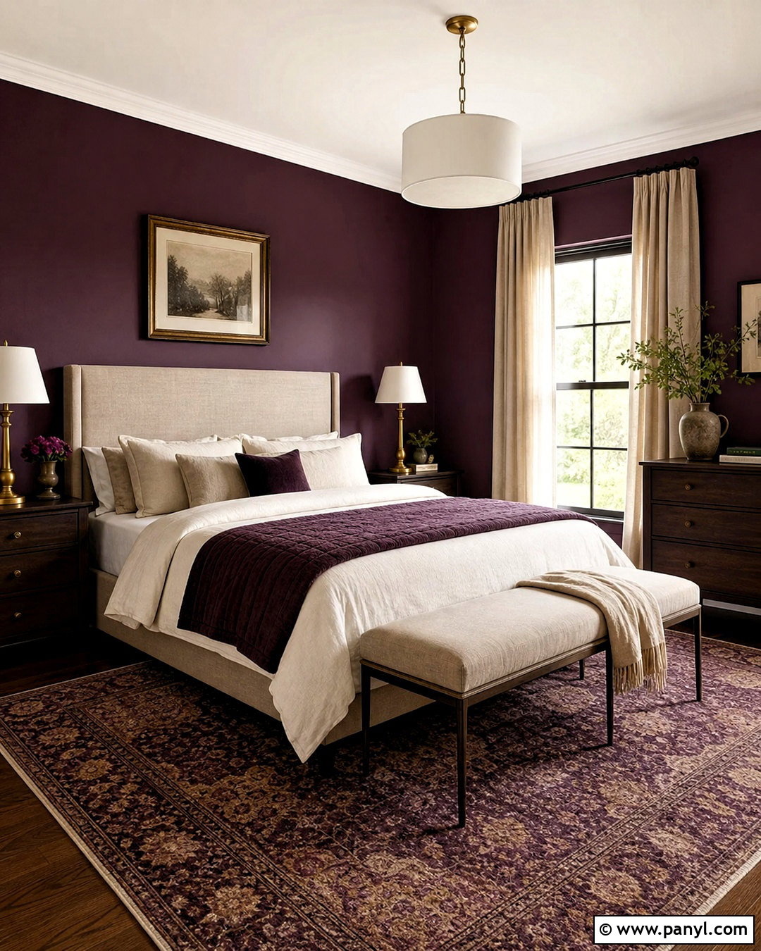 Dark Plum Bedroom - 20 purple bedroom aesthetic ideas