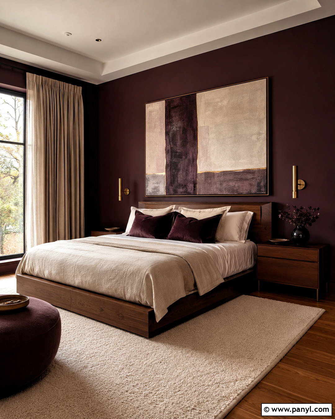 Dark Plum Bedroom - 20 plum room ideas