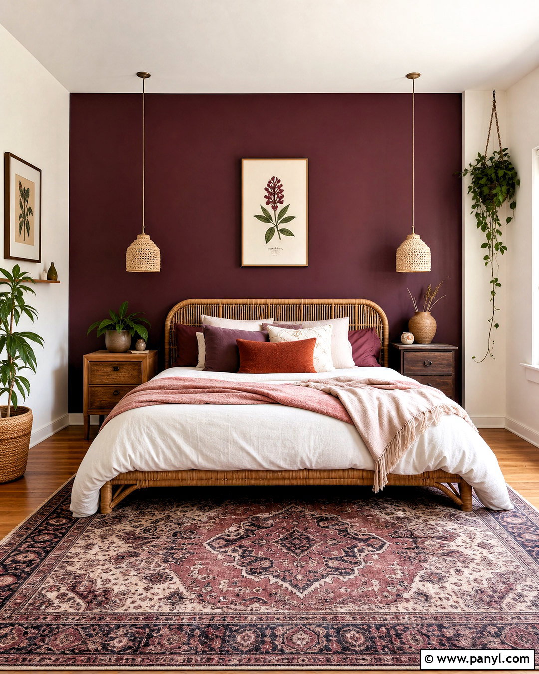 Dark Plum Boho Bedroom - 20 dark plum bedroom ideas