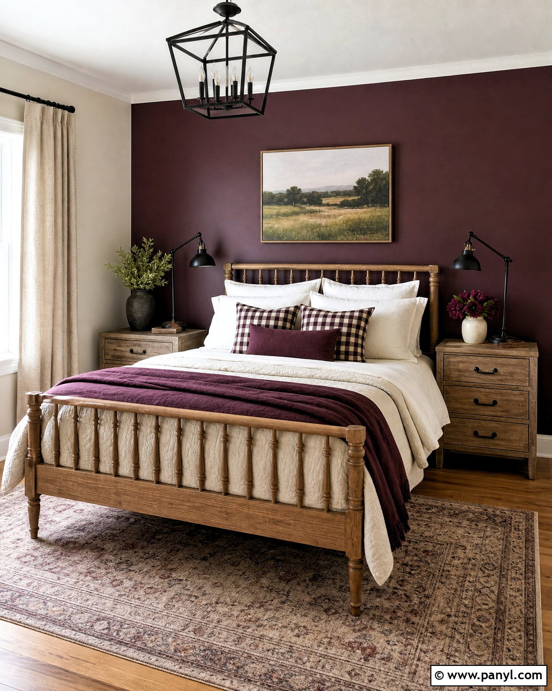 Dark Plum Farmhouse Bedroom - 20 dark plum bedroom ideas