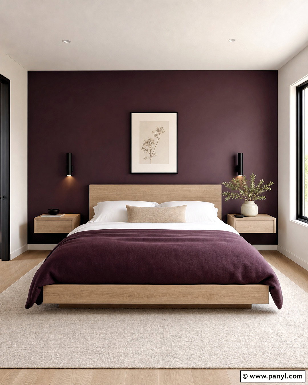 Dark Plum Minimalist Bedroom - 20 dark plum bedroom ideas