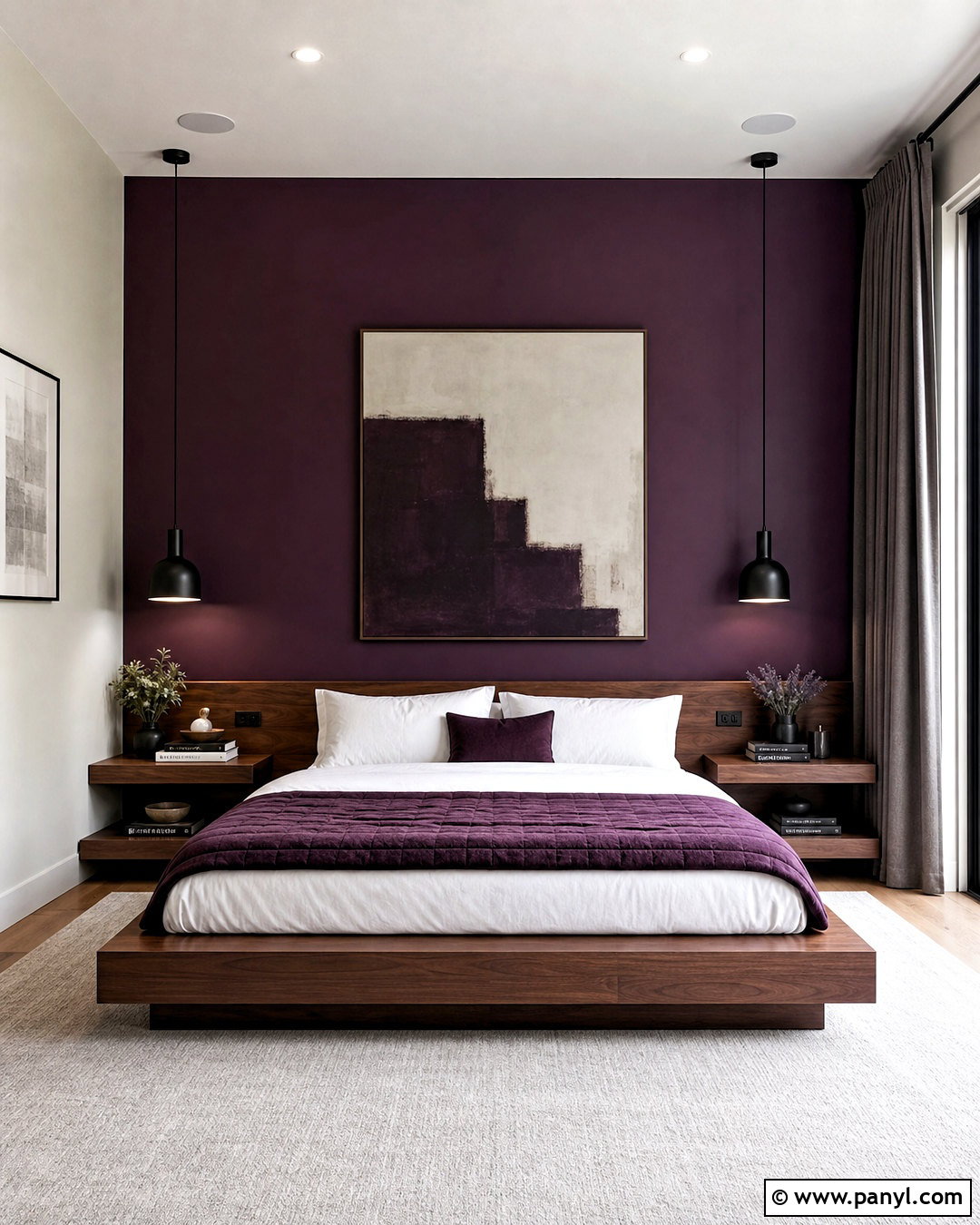 Dark Plum Modern Bedroom - 20 dark plum bedroom ideas