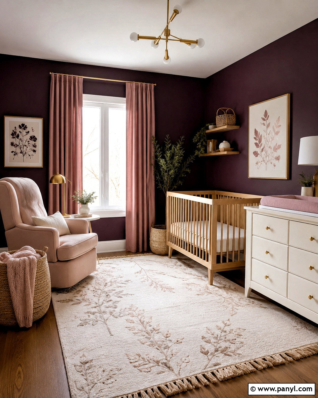 Dark Plum Nursery - 20 dark baby nursery ideas