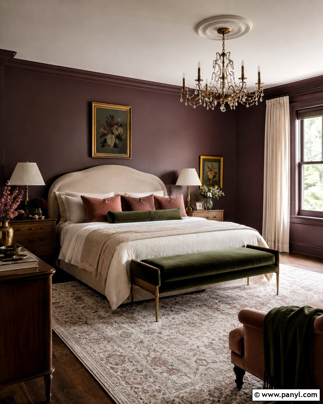 Dark Plum Walls Bedroom - 40 dark walls