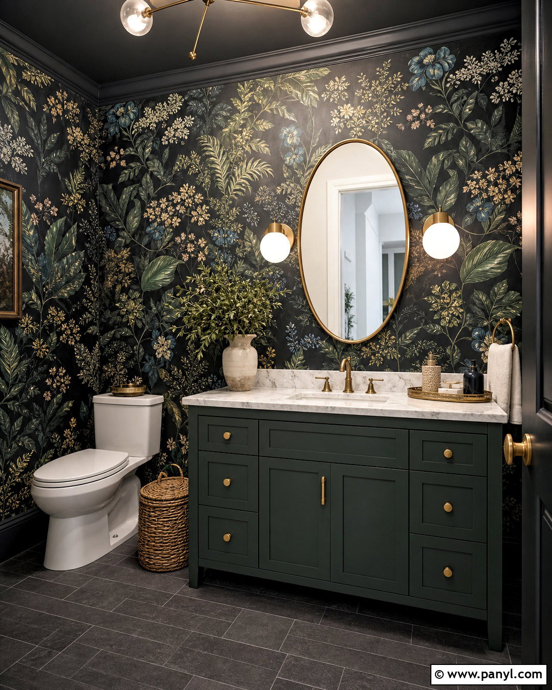 Dark Powder Room Wallpaper - 20 dark bathroom ideas modern ideas
