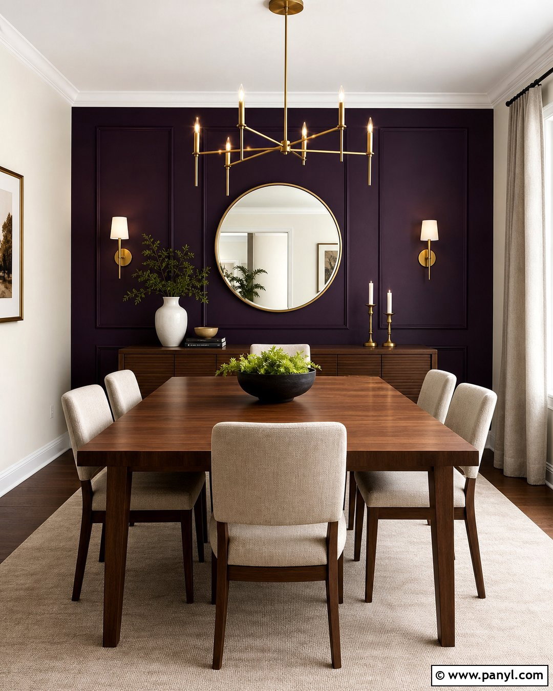 Dark Purple Accent Wall Dining Room - 20 How To Style A Purple Accent Wall Ideas